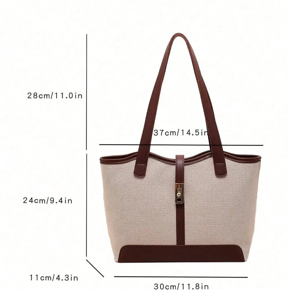 Multicolor Casual Women's Business Foldable Dual Strap Tote Bag